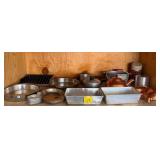 J1 - LOT OF BAKEWARE, TEAKETTLE (G8)
