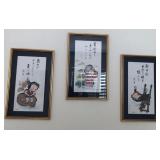 J1 - THREE PIECES FRAMED ART (A21)