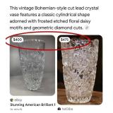 J1 - TWO VINTAGE CRYSTAL VASES (D24)