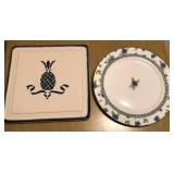 J1 - LOT OF TWO SERVING PLATES (M78)