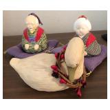 J1 - JAPANESE DOLLS & DUCK FIGURINE (M2)