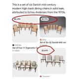 J1 - LOT OF SIX DINING TABLE CHAIRS (G41)
