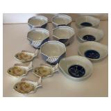 J1 - MIXED LOT OF BOWLS & FISH DISHES (K58)