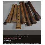 M - ANTIQUE INDUSTRIAL TEXTILE BOBBINS & QUILLS