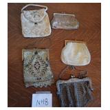 M - LOT OF FIVE VINTAGE EVENING BAGS (N48)