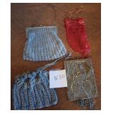 M - FOUR VINTAGE EVENING BAGS (N30)