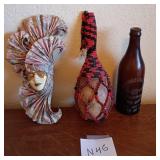 M - WALL DECOR, BEADED MARACAS, BOTTLE (N46)
