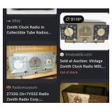 M - VINTAGE ZENITH CLOCK RADIO (E7)