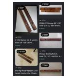 M - FIVE VINTAGE CARPENTER LEVELS (G44)