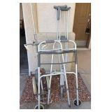 J2 - FOLDING WALKER, CRUTCHES, GOLF BAG CART