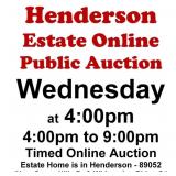WELCOME TO OUR WED. @4pm ONLINE PUBLIC AUCTION