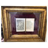 J2 - ANTIQUE BOOK IN SHADOWBOX FRAME 12X14' (L32)