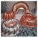 J2 - FOUR PIECES COPPER MOLDS (N10)