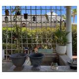 J2 - MIXED LOT OF PLANTER POTS, PATIO DECOR