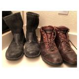 J2 - TWO PAIR MEN'S BOOTS SIZE 9 (M31)