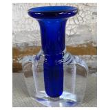 11 - COBALT BLUE BOHEMIAN GLASS BUD VASE (P35)