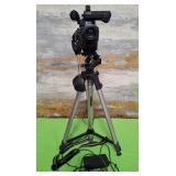 11 - VINTAGE SONY HI8 PRO VIDEO CAMERA W/TRIPOD