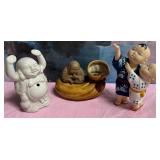 11 - LOT OF THREE FIGURINES (L138)