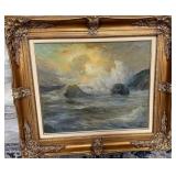 11 - OCEANSCAPE ART FRAMED 31X33' (L1290