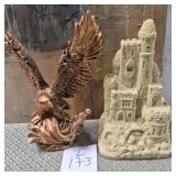 11 - EAGLE & CASTLE SCULPTURES (L173)