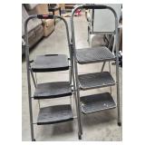 11 - TWO FOLDING STEP LADDERS (L186)