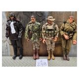 11 - FOUR COLLECTIBLE GI JOE DOLLS (L248)