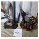 11 - TWO AMERICAN EAGLE SCULPTURES (L161)