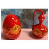 11 - CHINESE LACQUER EGG & GOURD (L204)