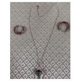 11 - STERLING SILVER NECKLACE & EARRINGS (P64)