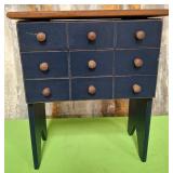 11 - WOODEN END TABLE W/CONTENTS(P167)