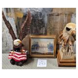 11 - AMERICAN EAGLE SCULPTURES, MINI FRAMED ART