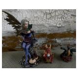 11 - THREE FANTASY CHARACTER FIGURINES (P92)