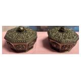 11 - TWO VINTAGE TRINKET BOXES (L101)