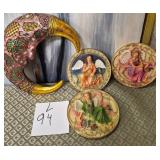 11 - COLLECTIBLE PLATES & CRESCENT MOON WALL DECOR
