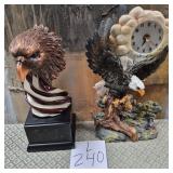 11 - AMERICAN EAGLE CLOCK & SCULPTURE (L240)