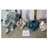 11 - FOUR COLLECTIBLE ELEPHANT FIGURINES (L154)