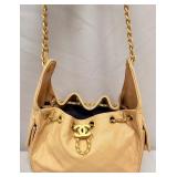 PP - CHANEL BRAIDED RAFFIA CALFSKIN SHOULDER BAG