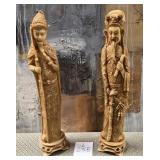 11 - PAIR OF VINTAGE ASIAN SCULPTURES (L258)