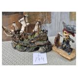 11 - SKELETON PIRATE & PIRATE SHIP (L174)