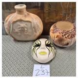 11 - CERAMIC MASK & SOUTHWESTERN POTTERY (L237)