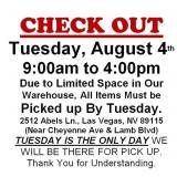 TUESDAY PICK UP ONLY!!!