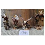 11 - FOUR AMERICAN EAGLE SCULPTURES (L242)