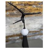 11 - BRONZE ACROBAT SCULPTURE ON MARBLE (P2)