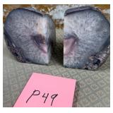 11 - POLISHED GEODE BOOKENDS (P49)