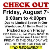 AUCTION PICK UP DAY & HOURS