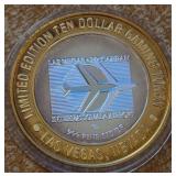 $10 - .999 FINE SILVER GAMING TOKEN (4)