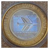 $10 - .999 FINE SILVER GAMING TOKEN (3)