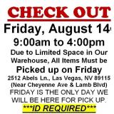 AUCTION PICK UP DAY & HOURS