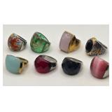 N1 - EIGHT COSTUME JEWELRY RINGS (J137)