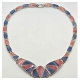 STERLING SILVER NECKLACE W/STONES (38)